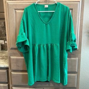 Green tunic top